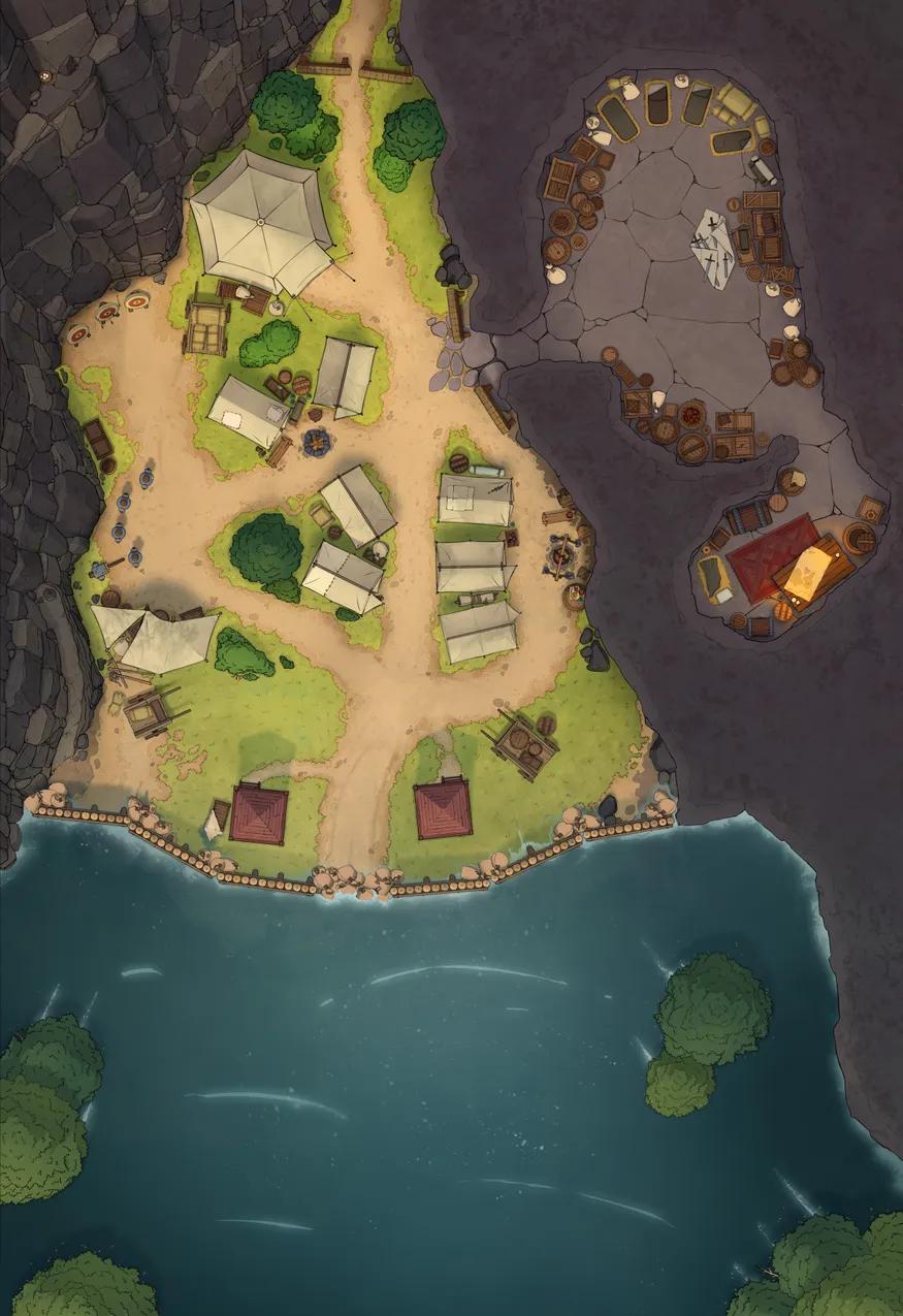 Rebel Camp map, Flood Day variant