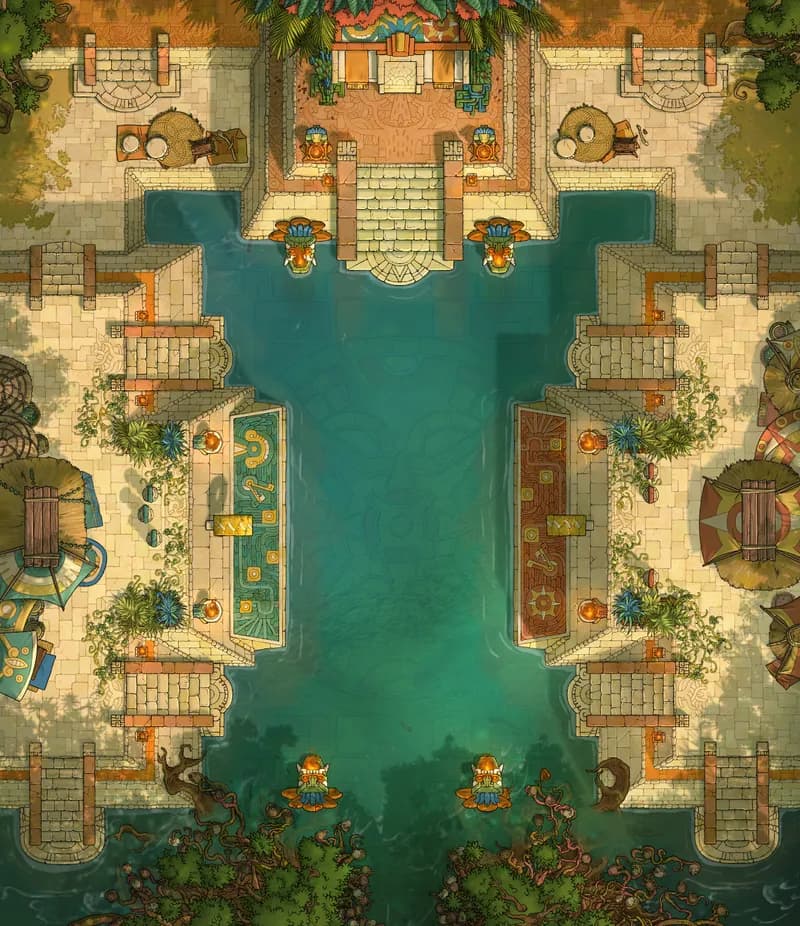 Sacred Ballcourt map, Aquatic variant