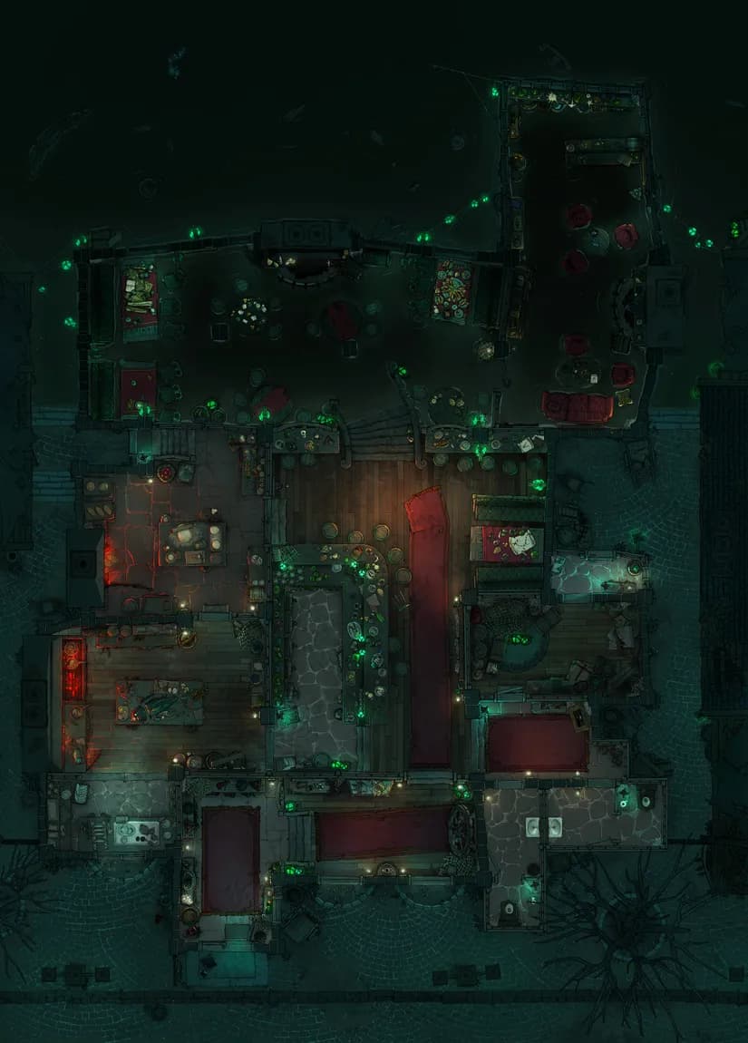 Haunted Dockside Tavern map, Flood variant