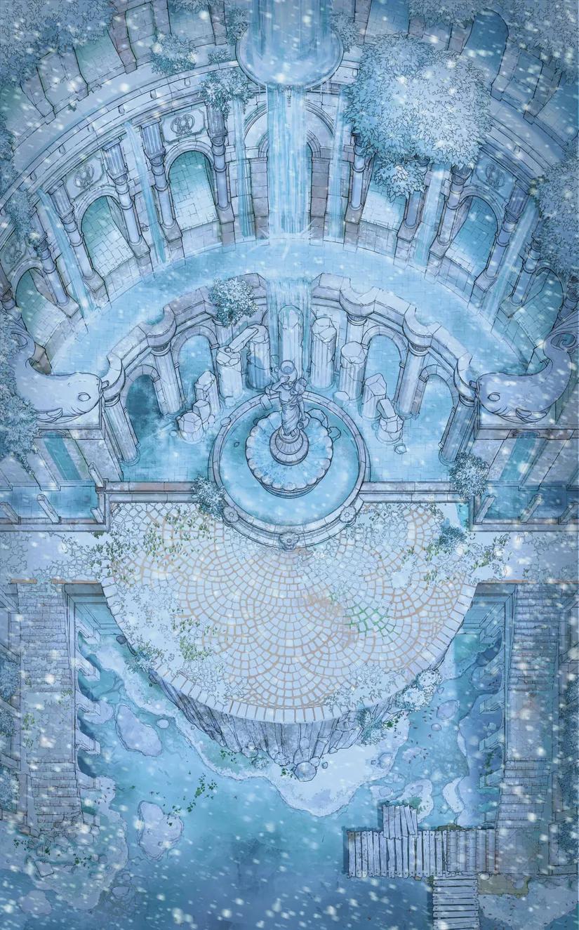 Nymphaeum map, Winter variant