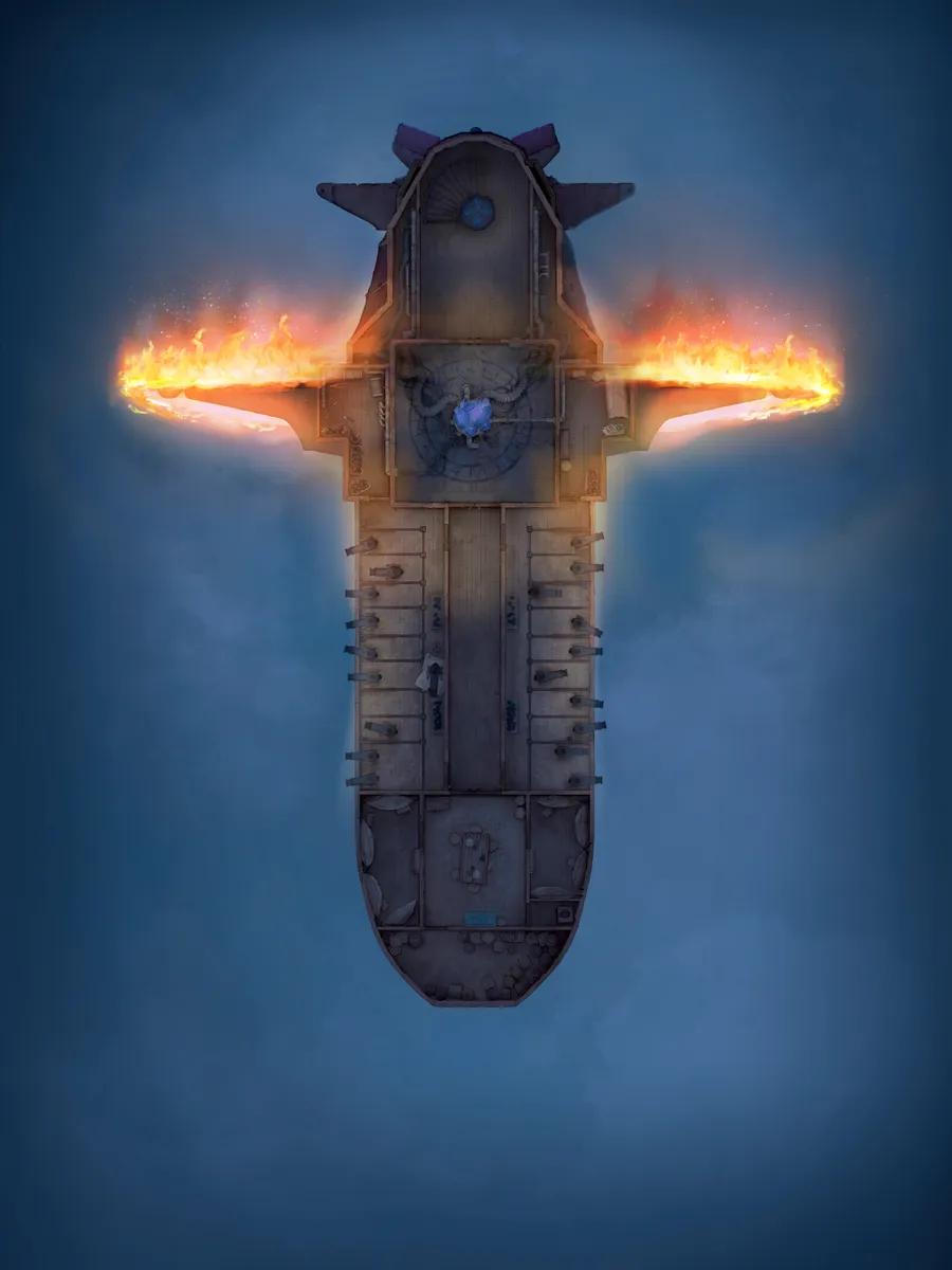 Airships! map, Elemental Engine Hull Night variant