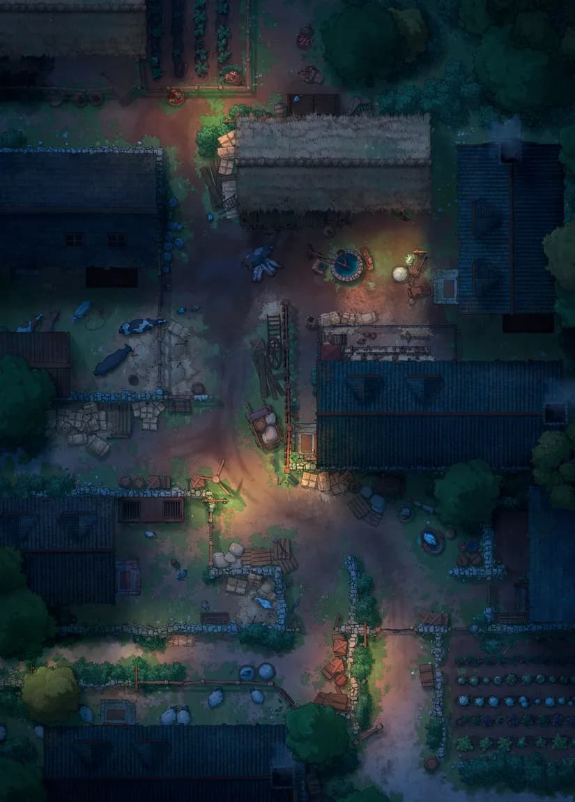 Village Farmhouse map, Village Night variant