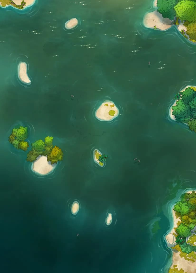 Tidal River map, Water Level 03 Day variant