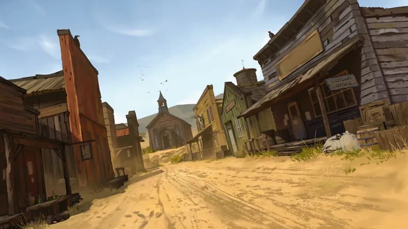 Wild West Town map, Original Day variant