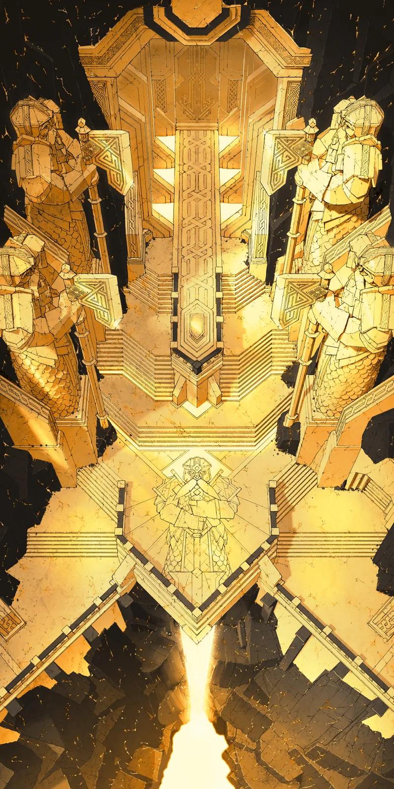 Dwarven Volcano Entrance map, Gold variant