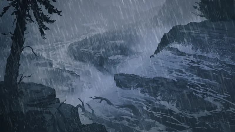 Impending Waterfall map, Rain variant