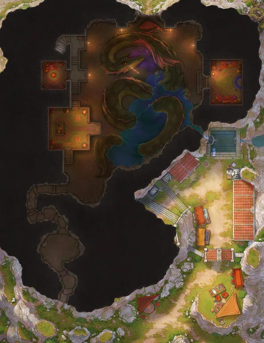 Temple of the Oracle map, Oracles Lair Original Day variant