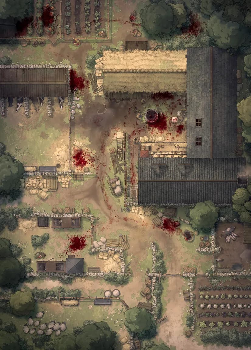 Village Farmhouse map, Massacre variant