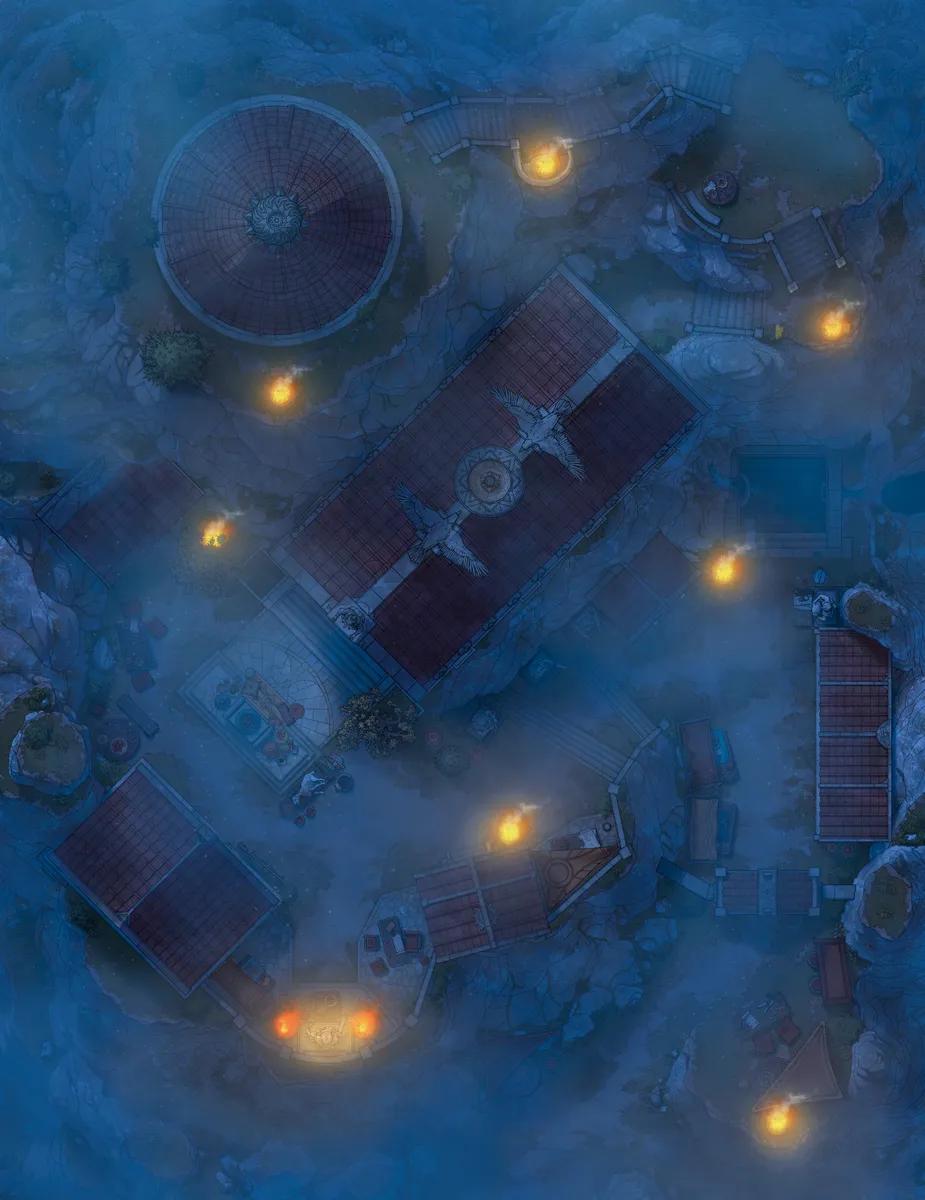 Temple of the Oracle map, Fog variant