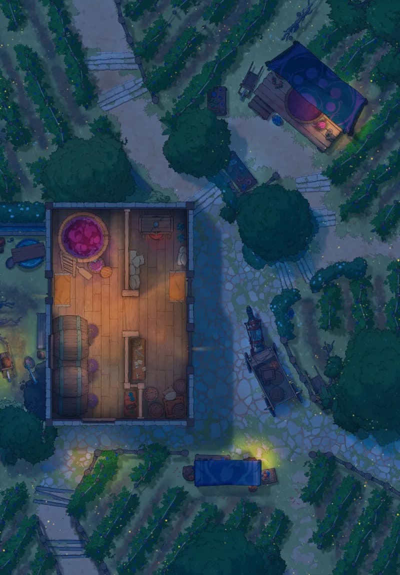 Vivid Vineyard map, Interior Night variant