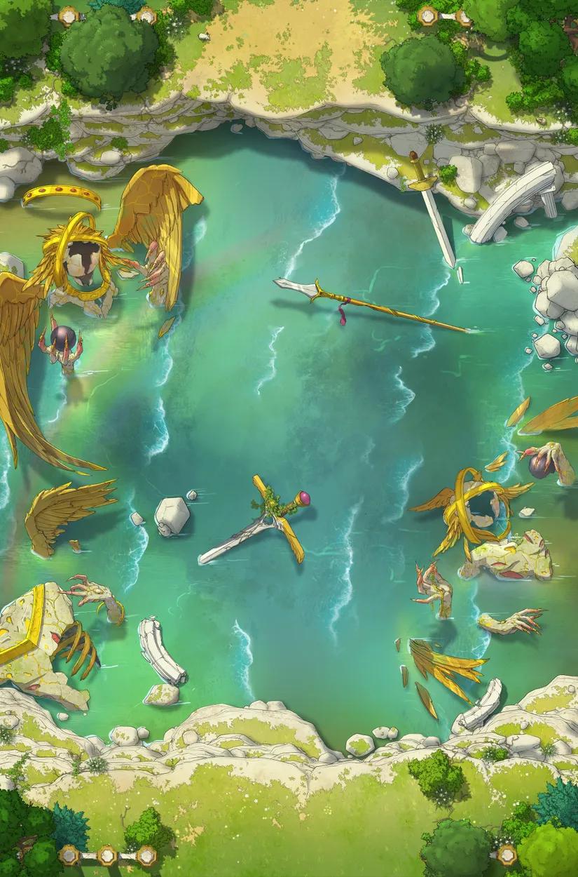 Empyreal Bridge map, No Bridge variant