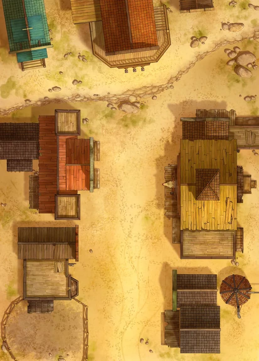 Wild West Town map, Empty Exterior Day variant