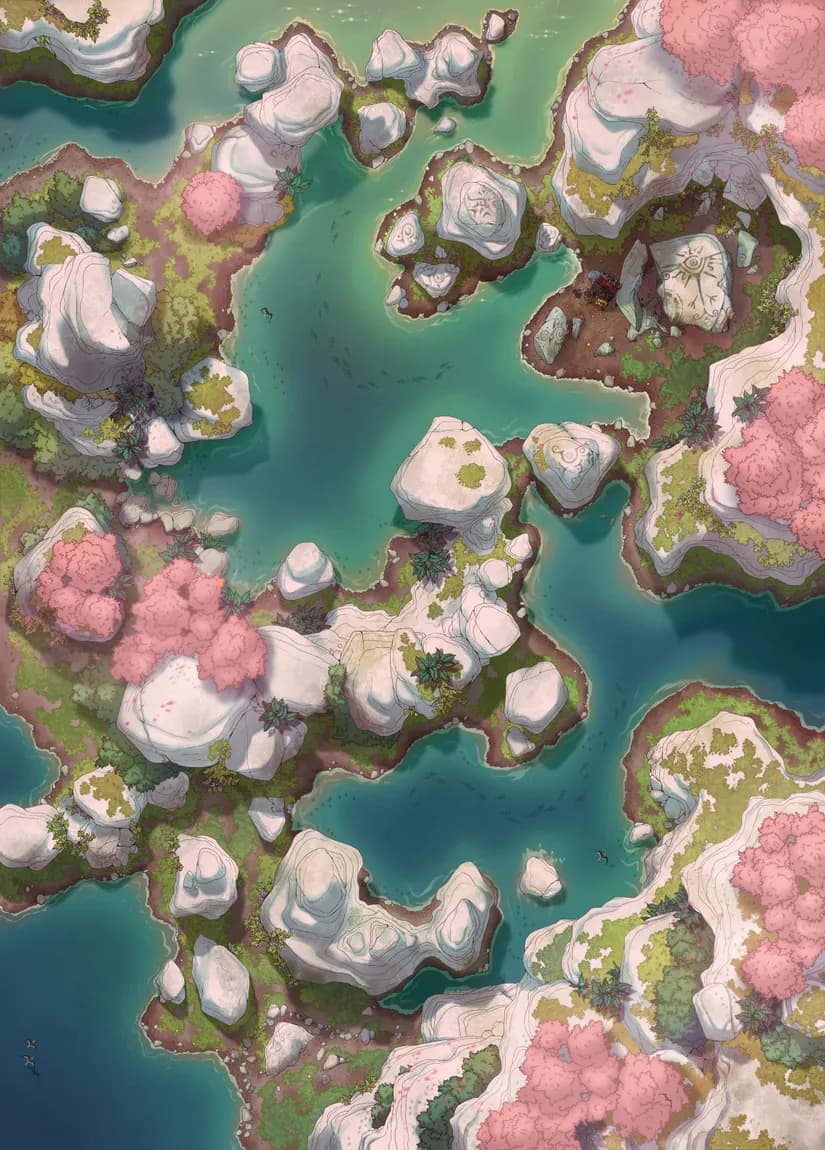 Tidal River map, Spring variant