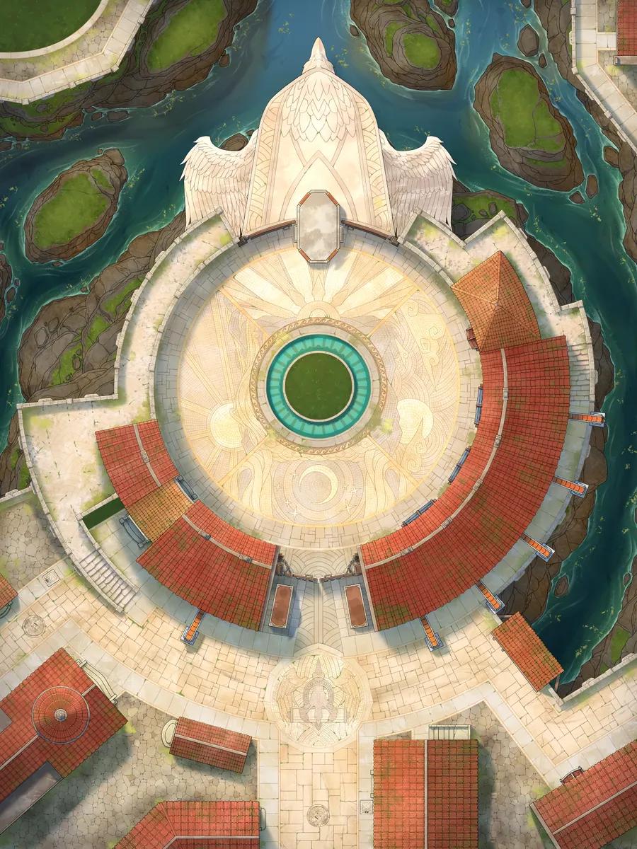 Hippogriff Postal Centre Exterior map, Empty variant