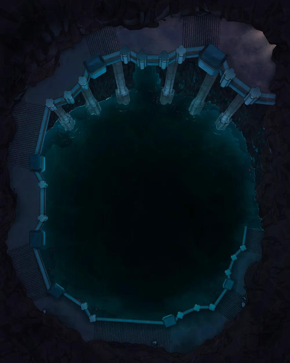 Lich Catacomb map, Natural Pool variant