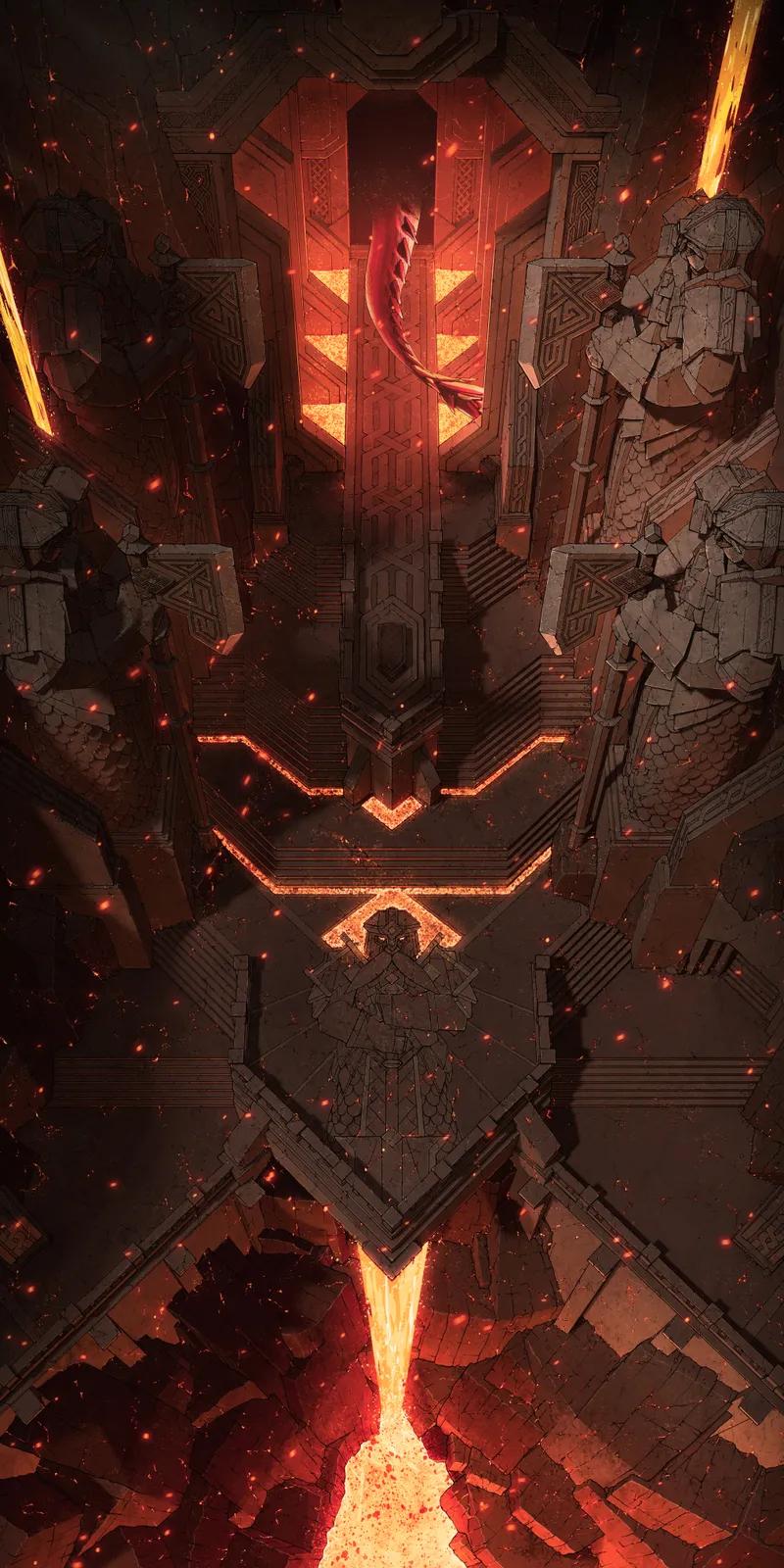 Dwarven Volcano Entrance map, Dragon Nest variant