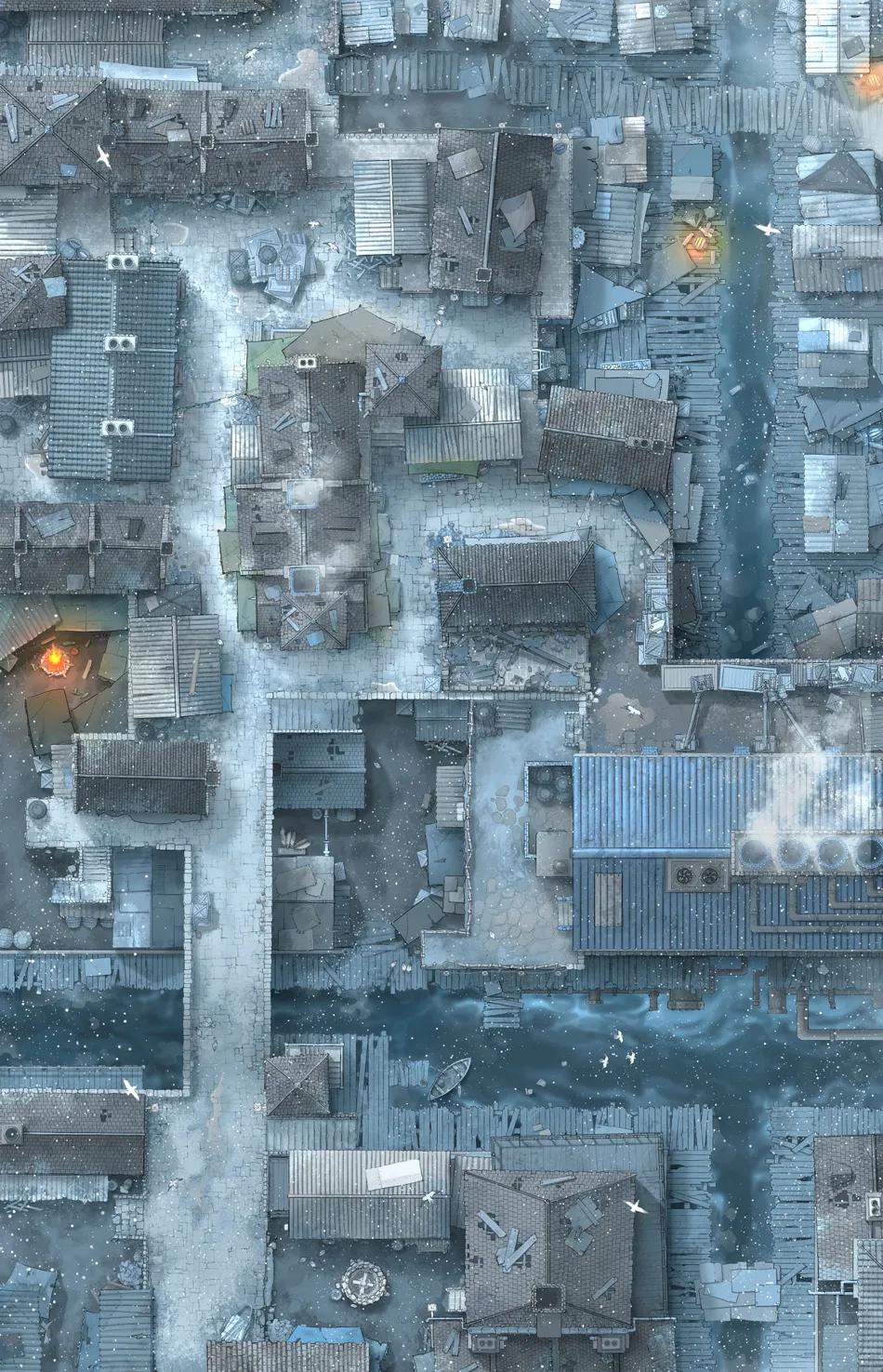 Slum District map, Winter Day variant