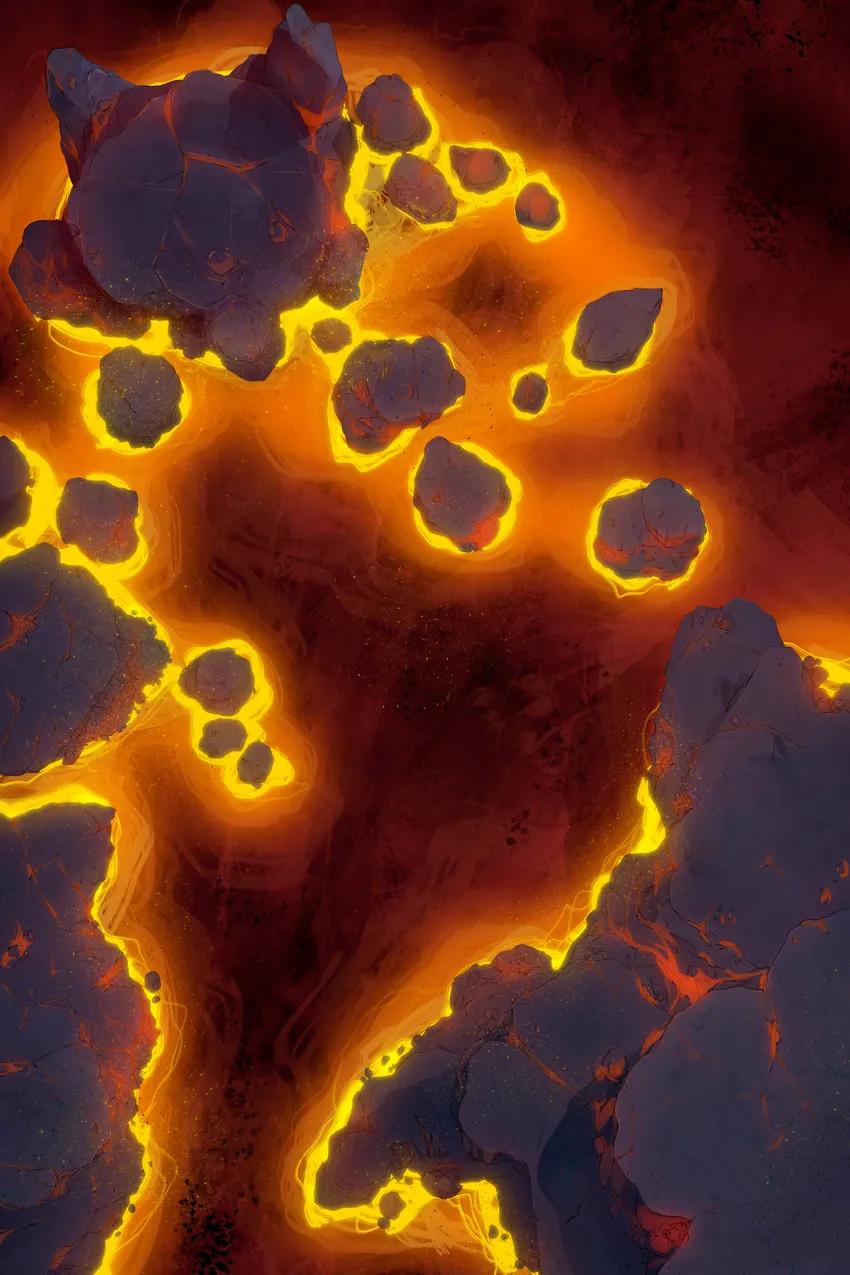 Harpy Cove map, Lava Plains variant