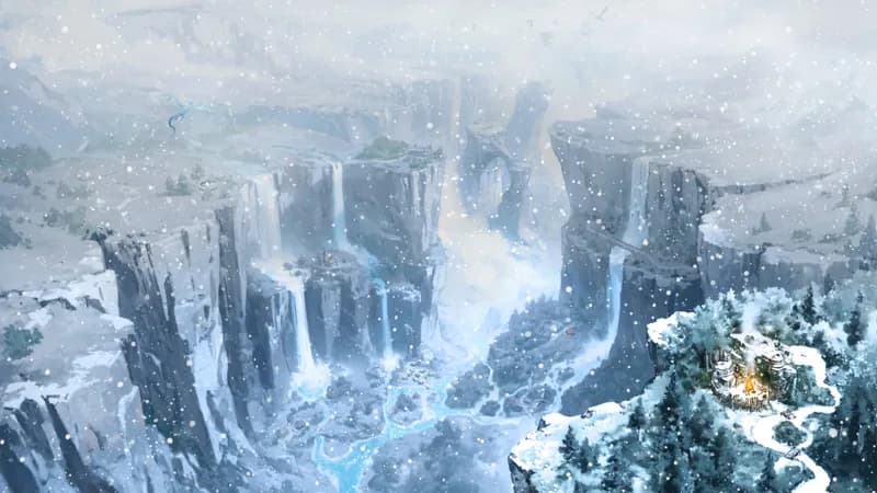Verdant Ravine map, Winter variant