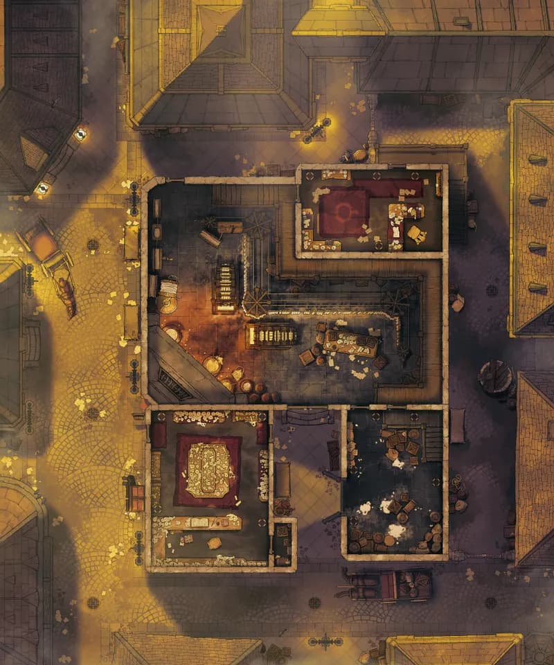 Candle Workshop map, Sunset variant