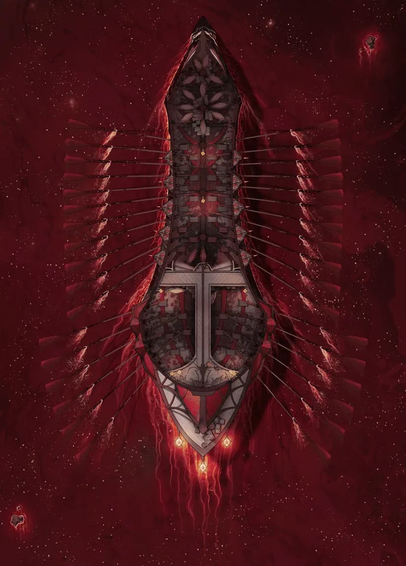 Drow Warship Interior map, Blood Sea Bottom Deck variant