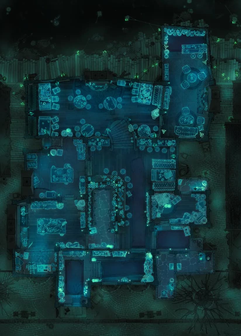 Haunted Dockside Tavern map, Haunted variant