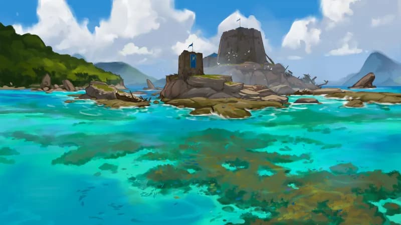 Tidal Isle Fort map, Original Day variant