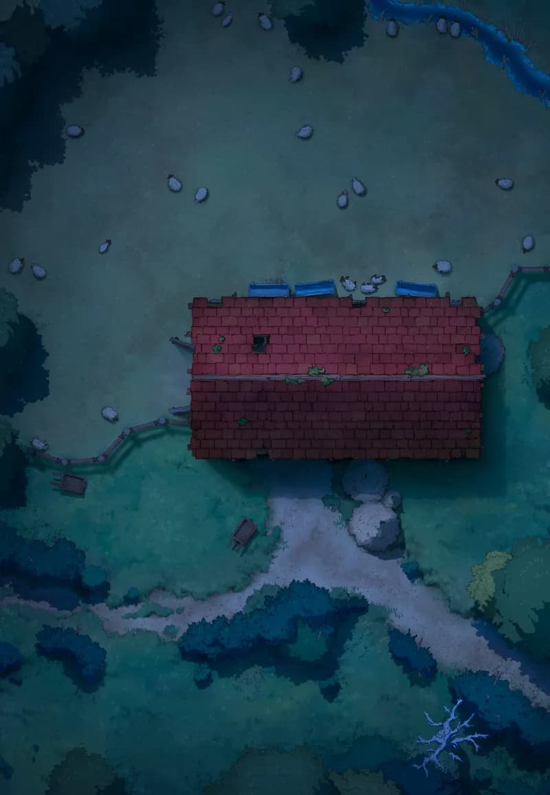 Ages of the Vale: Barn map, Roof New Beginnings Night variant