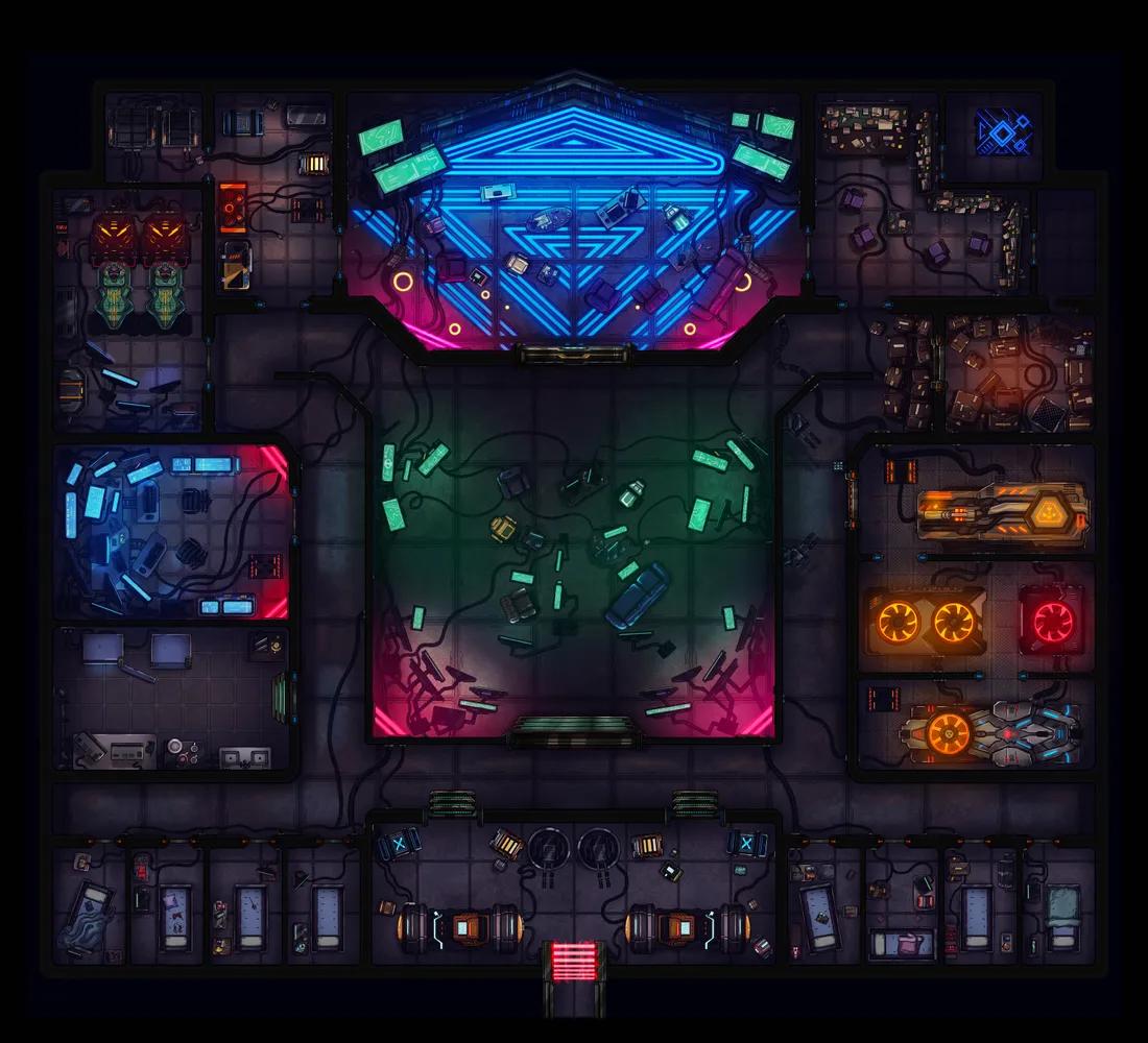 Hacker Base map, Dark Mode variant