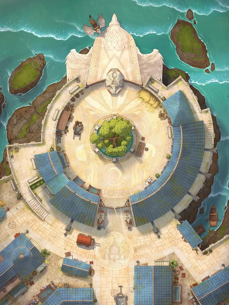 Hippogriff Postal Centre Exterior map, Ocean variant