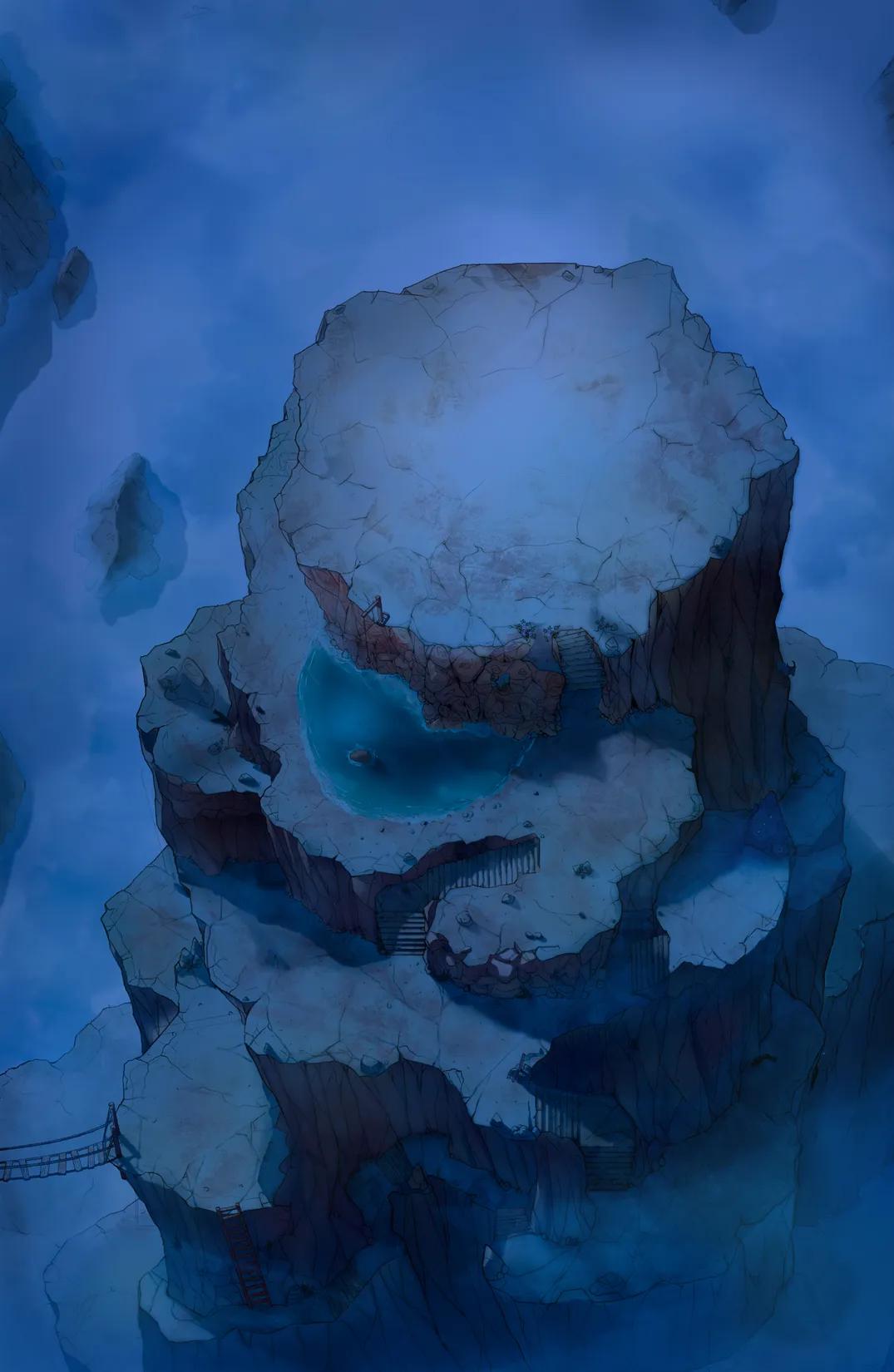 Mountaintop Observatory map, Natural Night variant