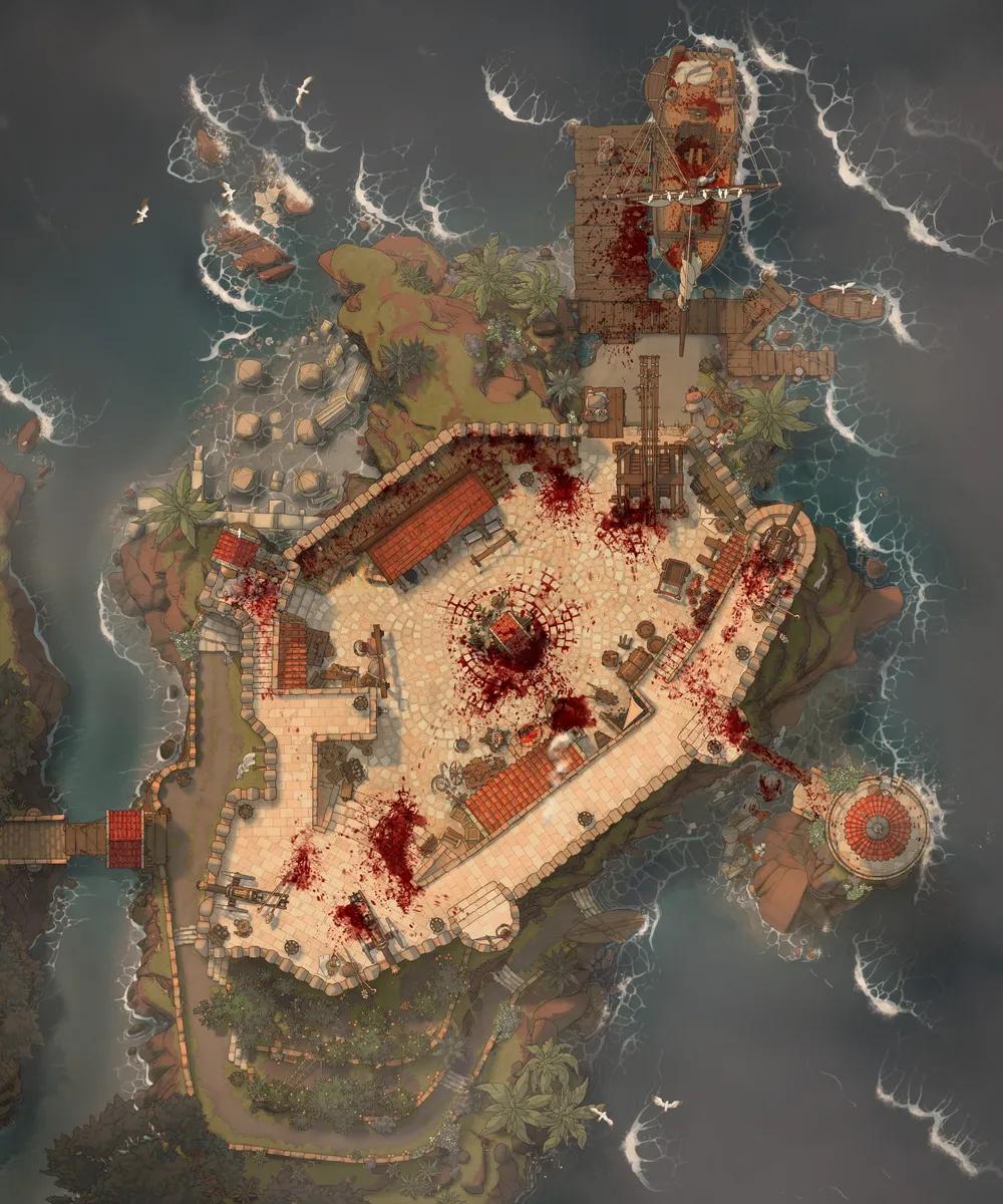 Templar Sea Fort map, Massacre variant