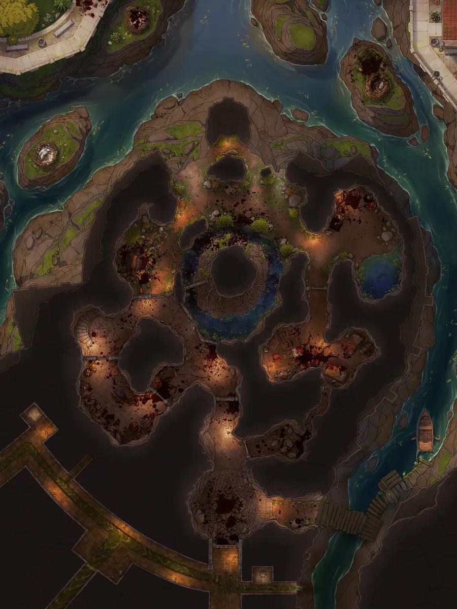 Hippogriff Postal Centre Interior map, Underground Massacre variant