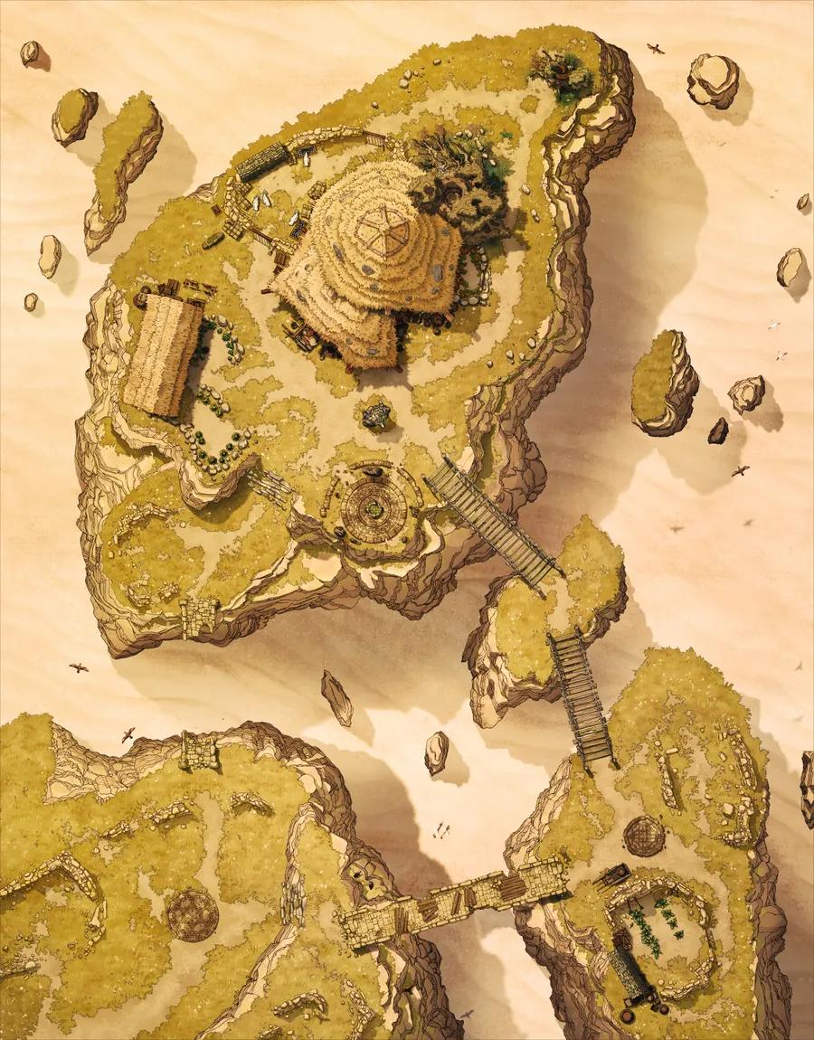 Druid Islands map, Desert variant