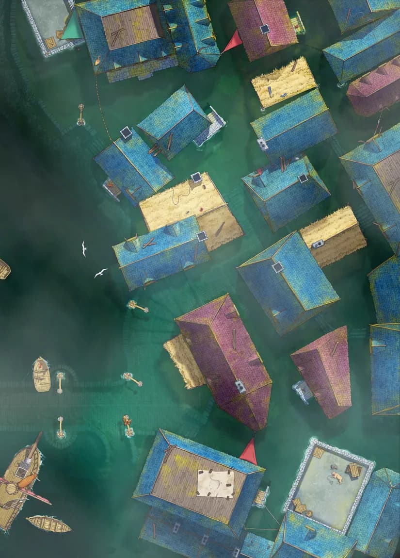 Low Town Docks map, Flood variant