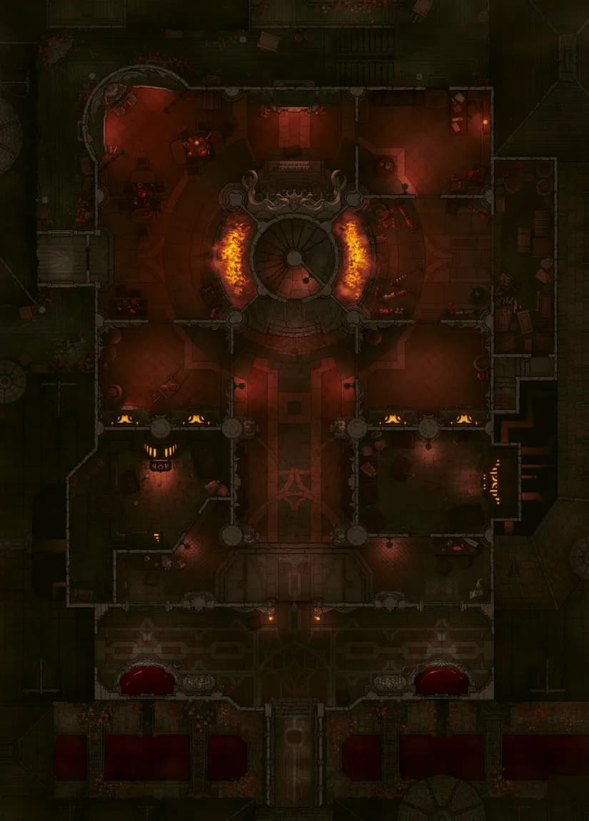 Calefactory map, Gothic variant
