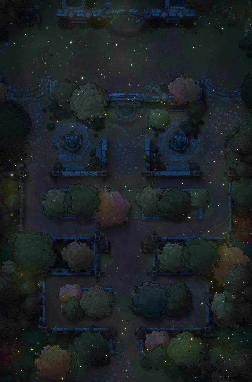 Candlestair Shrine map, Garden Night variant