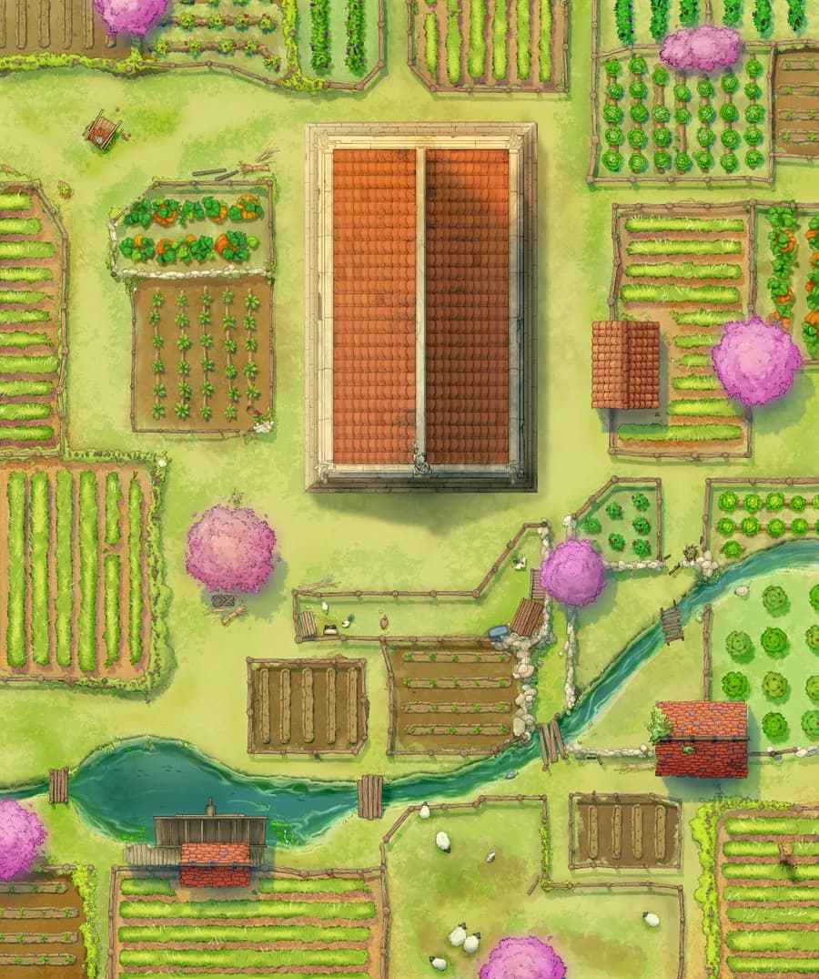 Temple Pastures map, Spring variant