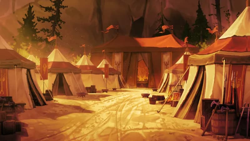 Medieval War Tents map, Sunset variant