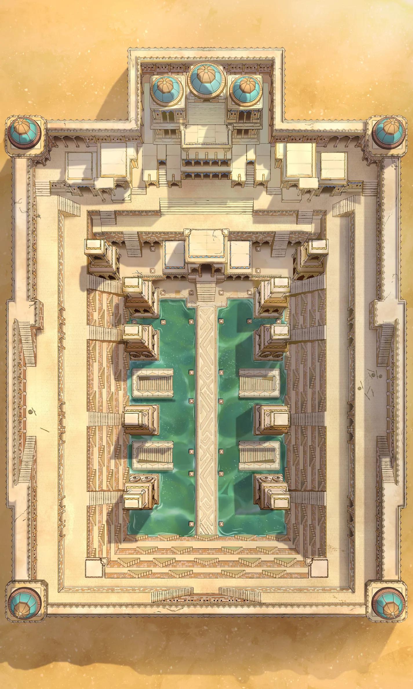 Ancient Stepwell map, Open Desert Day variant