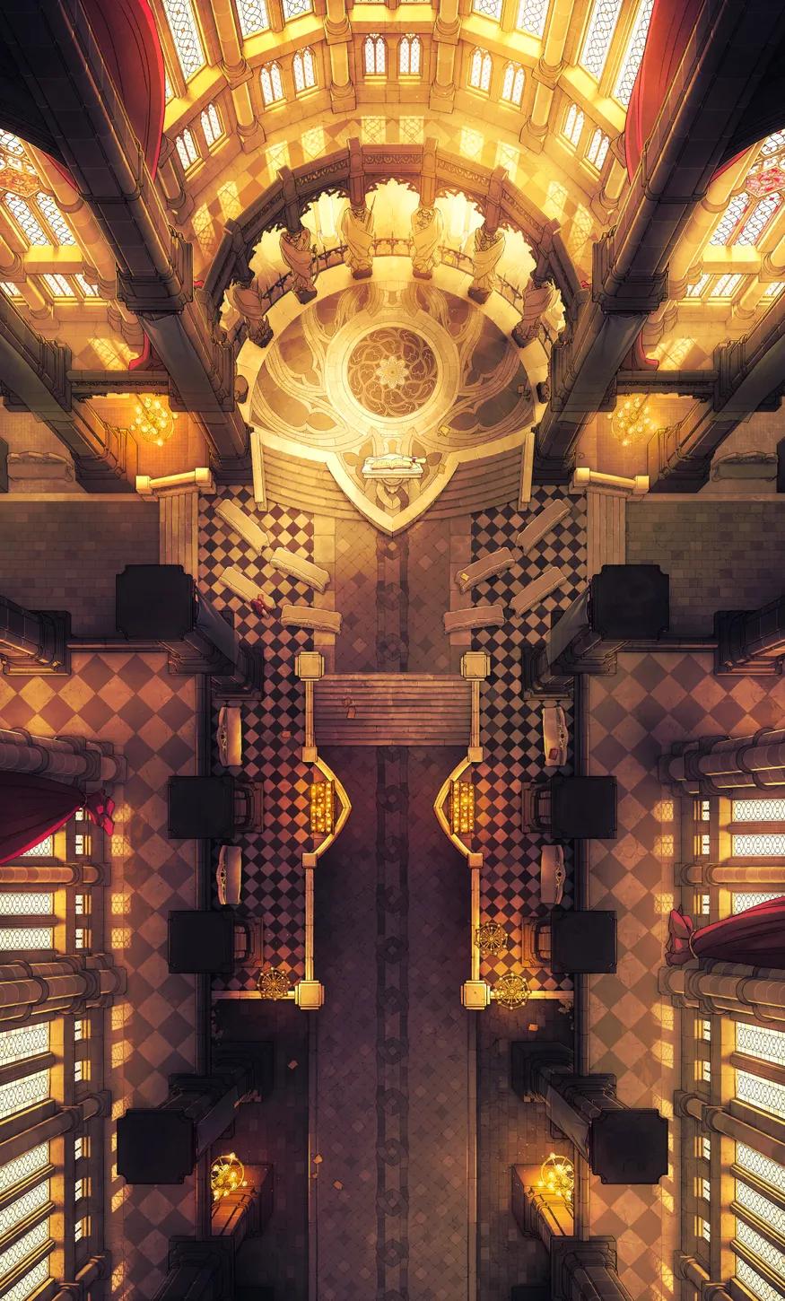 Cathedral of the Eight map, Sunset variant