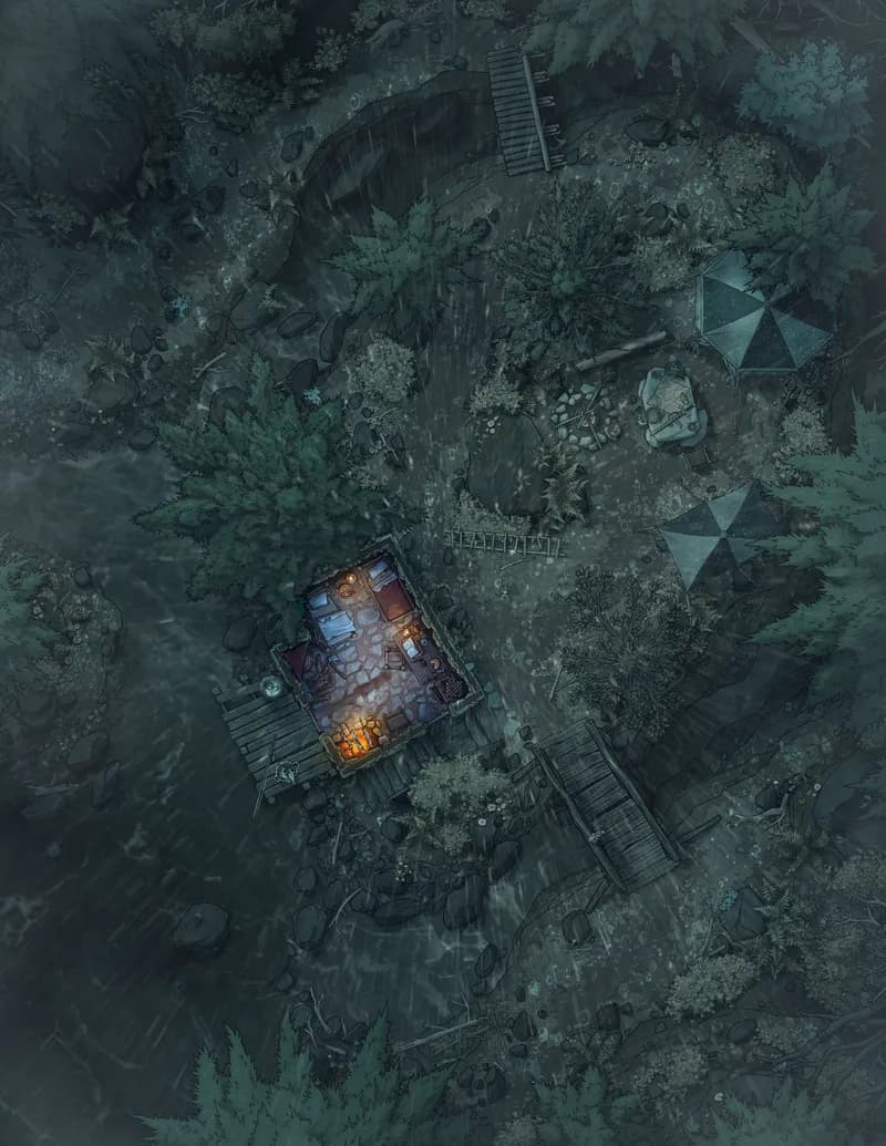 Knight's Refuge map, Rain variant