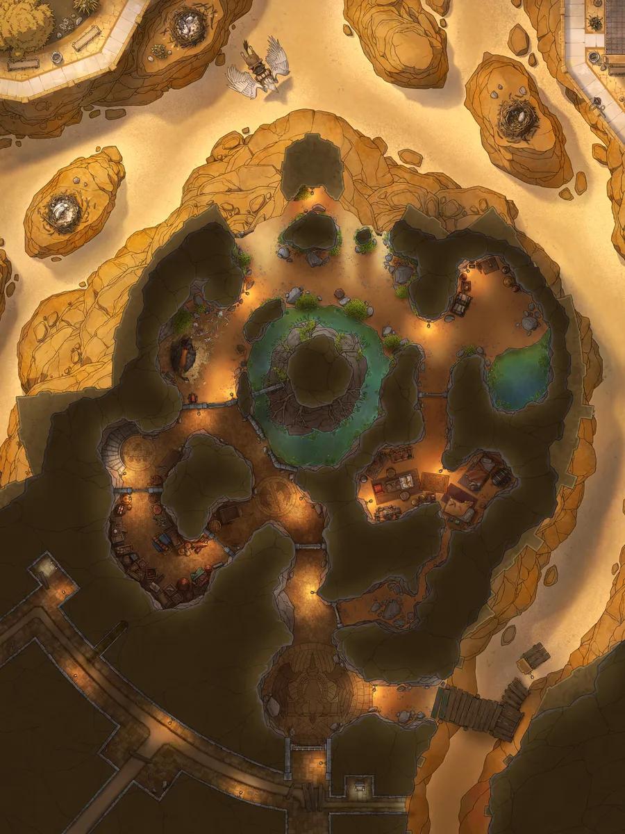 Hippogriff Postal Centre Interior map, Underground Desert variant