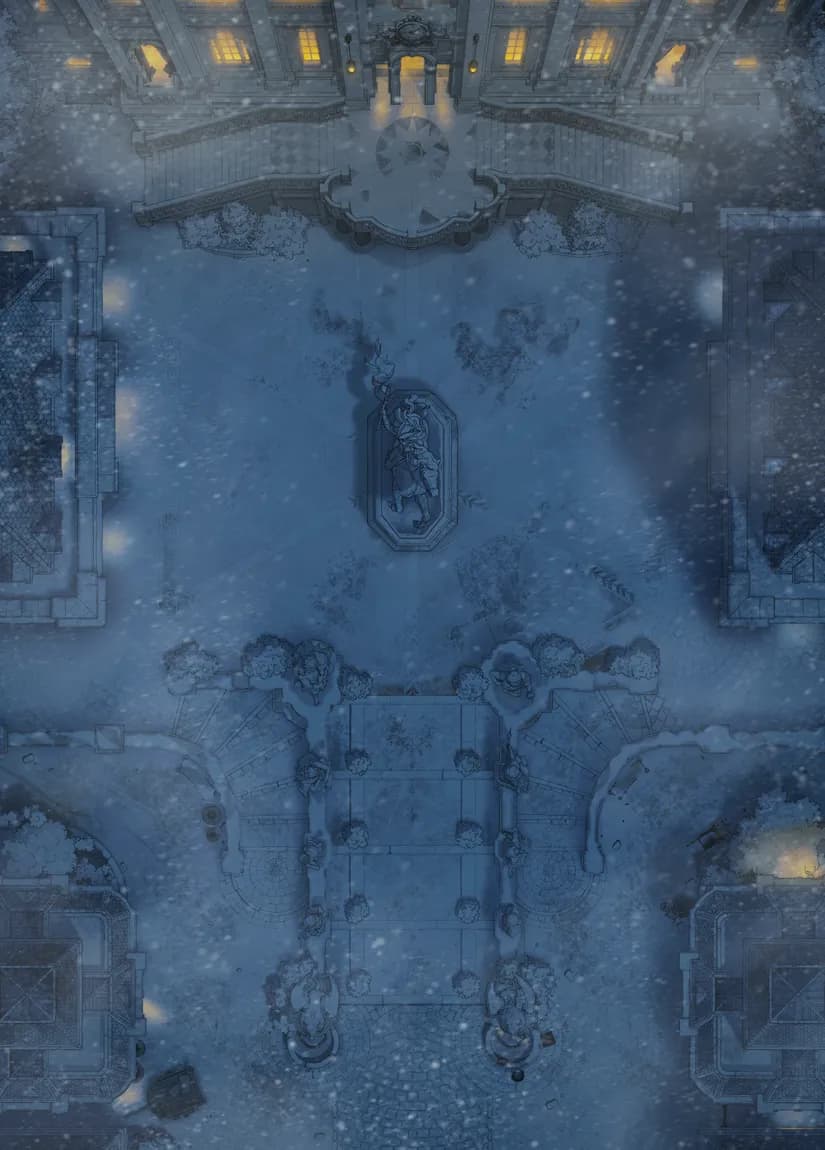 Grand Duke's Plaza map, Winter Night variant