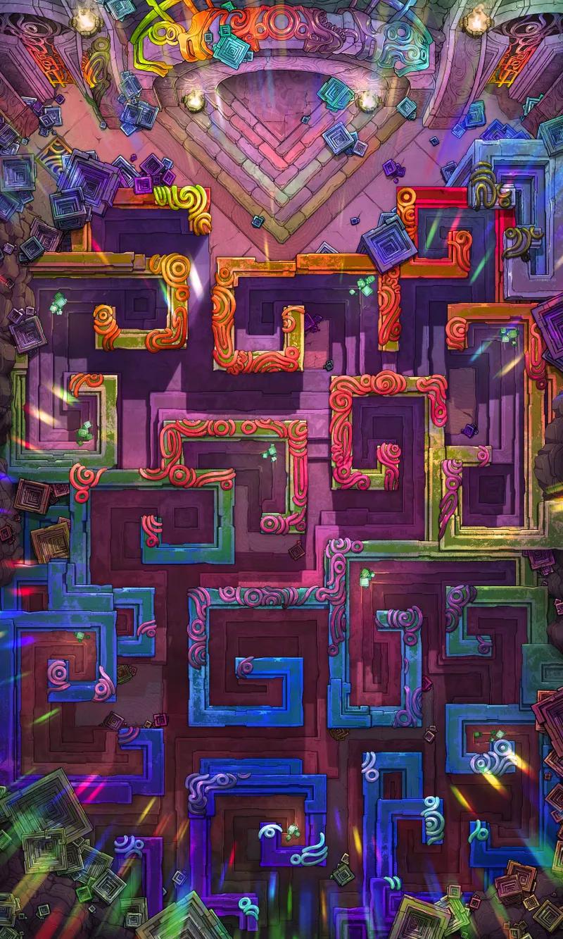Bismuth Labyrinth map, Rainbow variant