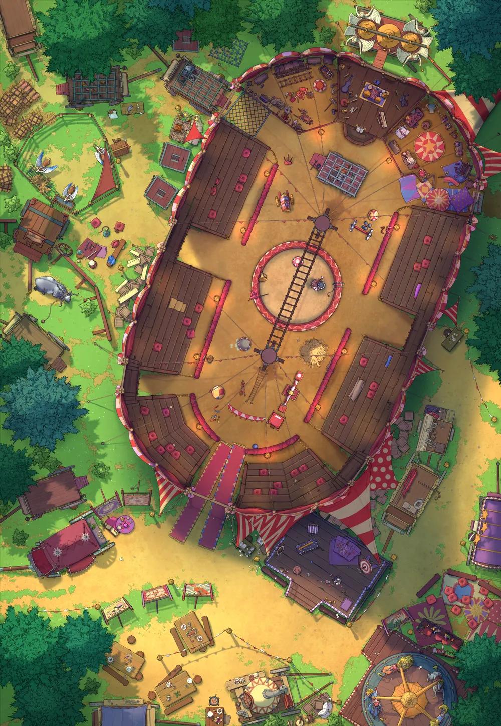 Travelling Circus map, Original Interior Day variant