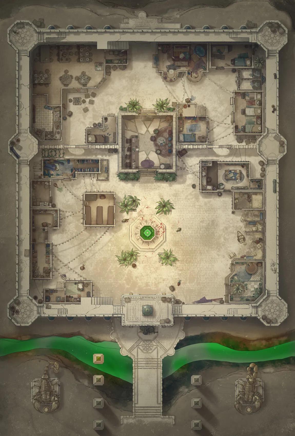 Desert Caravanserai map, Toxic River variant