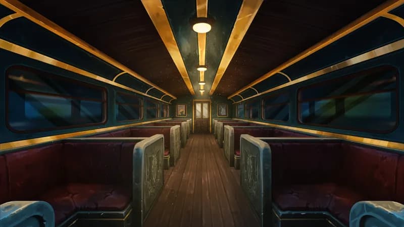 Lightning Rail Train - Passenger Car map, Original Night variant