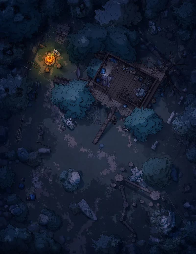 Young Adventurer's Hideout map, Original Night variant