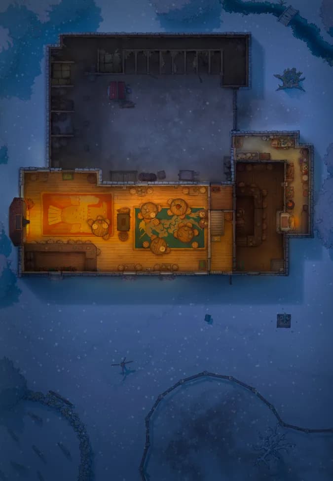Ages of the Vale: Coaching House map, Indoors Winter Night variant